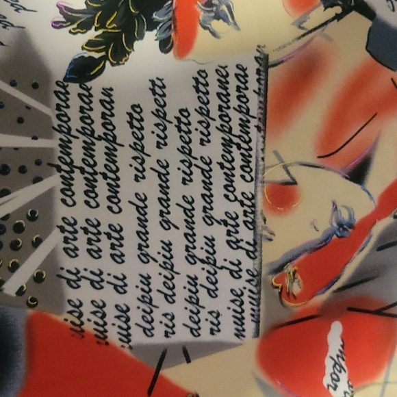 Vintage Remnant Fabric 80s novelty print As Is - Picture 6 of 15